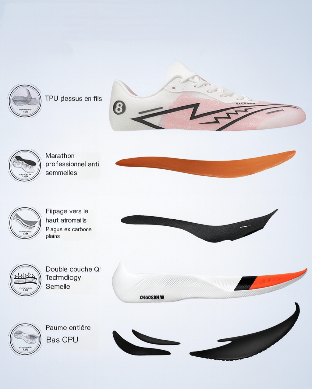 Chaussures de course respirantes - BreezeStride™