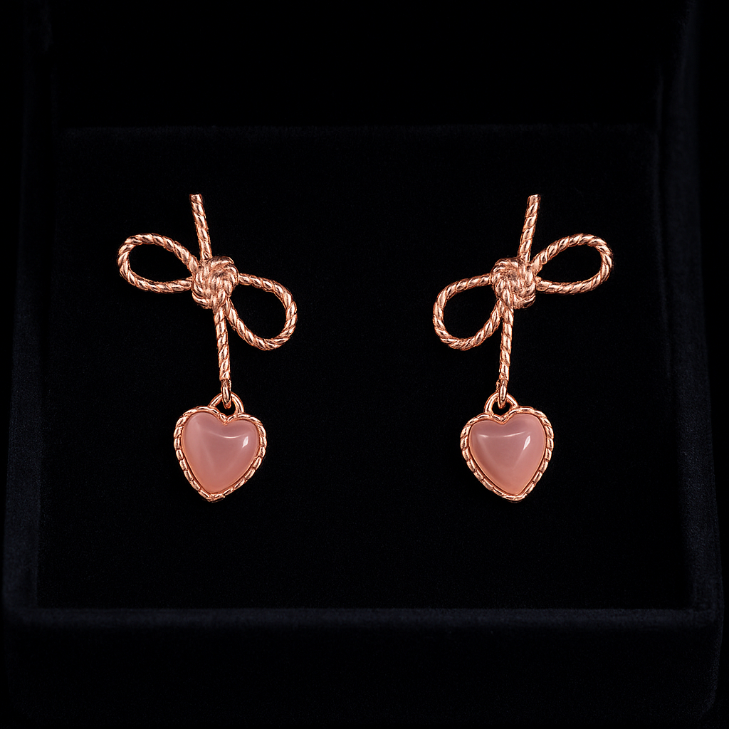Boucles d'oreilles arc en opale amour