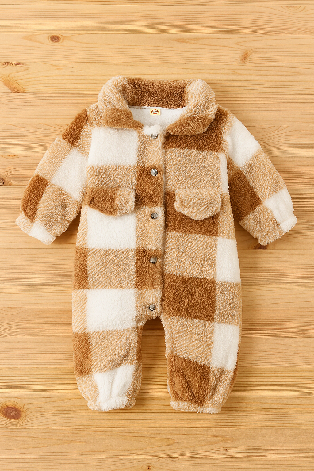 Veste salopette à carreaux