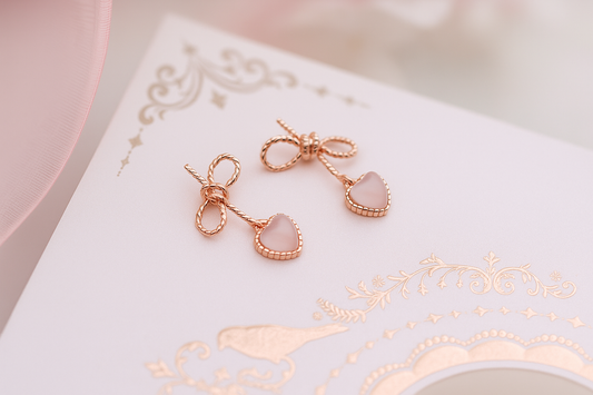 Boucles d'oreilles arc en opale amour