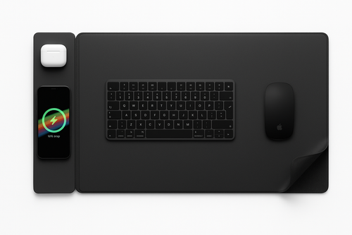 Tapis de souris magnétique avec recharge sans fil