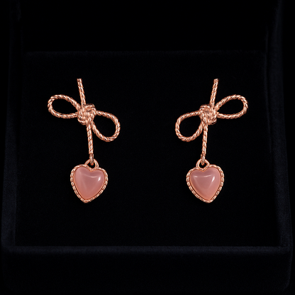 Boucles d'oreilles arc en opale amour