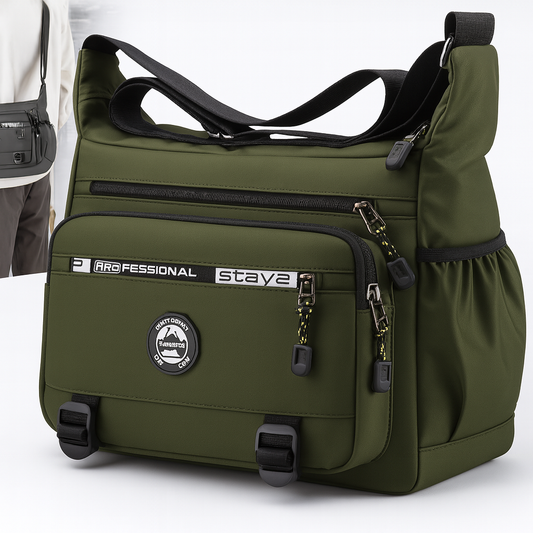 Sac à dos à bandoulière imperméable pour hommes - AquaShield