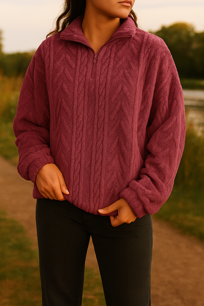 Sweat-shirt à capuche avec fermeture éclair